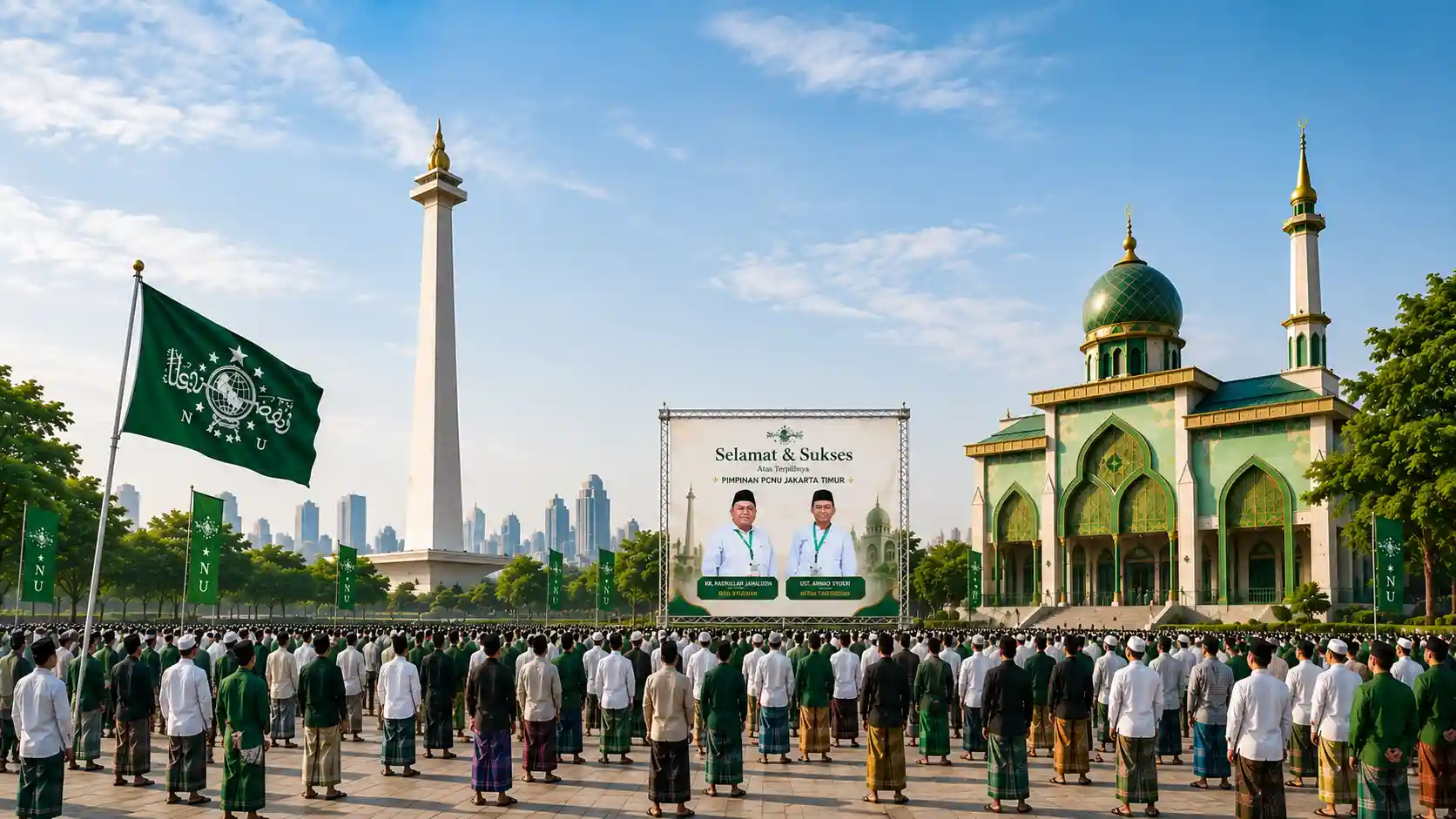 Kebersamaan pengurus dan warga PCNU Pengurus Cabang Kabupaten Batu Bara
